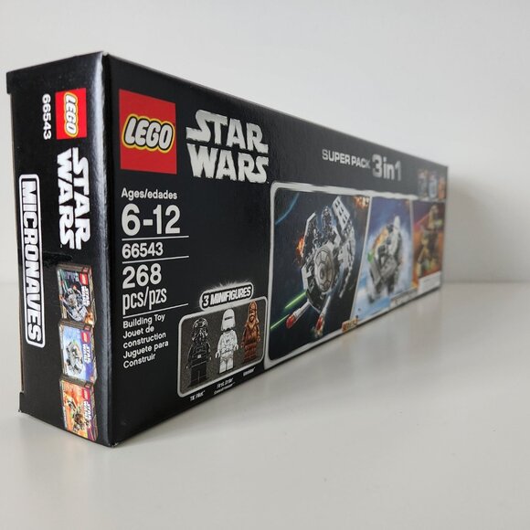 NIB LEGO 66543 3in1 Star Wars SuperPack Microfighters 3 Minifigs 268pcs RETIRED - Picture 6 of 12